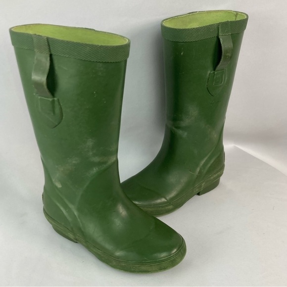 L.L. Bean green Wellie rain boot size 12 kid - Picture 1 of 3